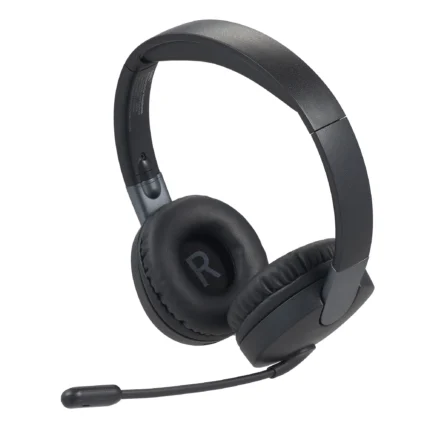 JLab Go Work Wireless Headsets with Microphone - 45+ H Bluetooth Computer Headset, Multipoint Connect, On Ear Wired or Wireless Office PC Laptop Headset with Microphone