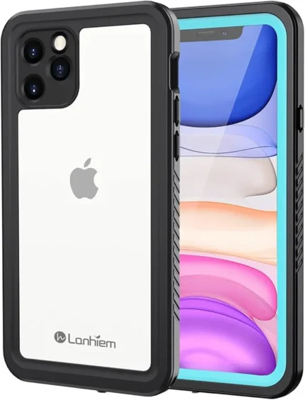 Lanhiem for iPhone 11 Pro Case, IP68 Waterproof Dustproof Shockproof Case with Built-in Screen Protector, Full Body Sealed Protective Front and Back Cover for iPhone 11 Pro (Blue)