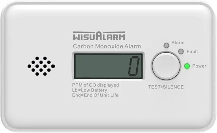 Carbon Monoxide Detector, 10 Years Battery Carbon Monoxide Alarm, CO Alarm with LCD Display and Test/Silence Button Conforms to EN50291 Standard
