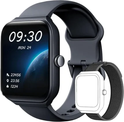 TOOBUR Smart Watch for Women Alexa Built-in, 1.95" Fitness Tracker with Answer/Make Calls, IP68 Waterproof/Heart Rate/Sleep Tracker/100 Sport Modes, Fitness Watch Compatible Android iOS Dual Straps