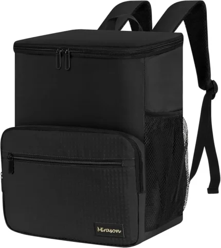 MIRASON Cooler Backpack Insulated Leak Proof Beach Backpack Cooler Bag, Cooling Beer Lunch Backpack Cooler for Men Women Picnic Hiking Camping Travel with 4 Pockets
