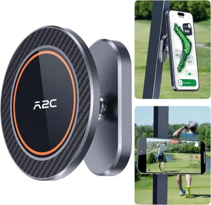 A2C Golf phone holder magnetic for MagSafe iPhone 16 Pro Max Plus 15 14 13 12 Mini Fits EZGO,Magsafe Golf Mount,Club GYM,Yamaha,Icon,Golf Cart Accessories Gadgets Essentials Gift for Friends Men Women
