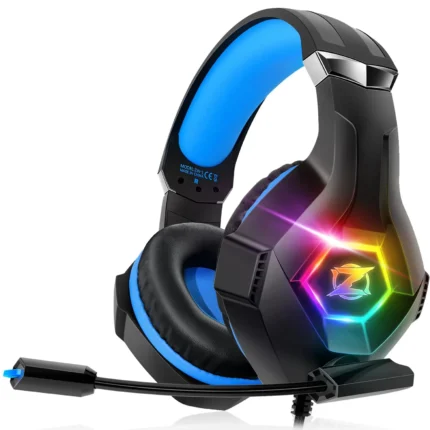 2.4GHz Wireless Gaming Headsets for PS5, PS4, PC, Switch - Bluetooth 5.3 Gaming Headphones with Noise Canceling Mic, 7.1 Surround Sound, 70H Battery, RGB Lighting - Black