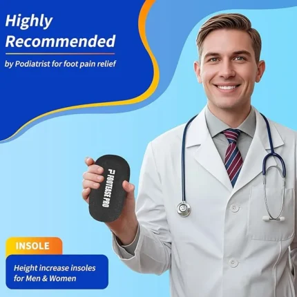 Height Increase Insoles, Gel Heel Lift Inserts for Pain Relief & Shock Absorption, Ideal for Heel Pain, Achilles Tendonitis, Plantar Fasciitis, and Foot Discomfort