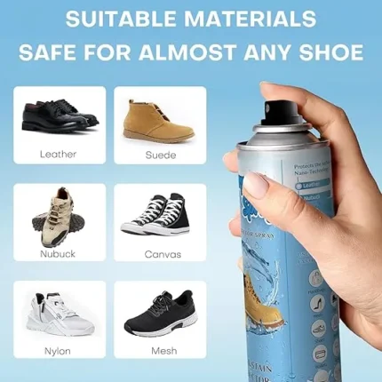 Shoe Protector Spray, Suede Protector Spray, Rain & Stain Waterproof Protection for Shoes, Boots, Handbags, Purses, Suede, Leather, Canvas, Nubuck, Fabric, Nylon, 10.15Oz