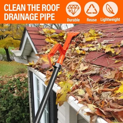 Gutter Cleaning Tool with Threaded, Gutter Cleaner, Mini Rake, Clean off Gutter Guards from The Ground