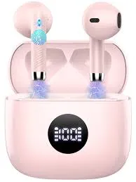 Wireless Earbuds, Bluetooth 5.4 Headphones HiFi Stereo, in Ear Earphones with 4 ENC Noise Cancelling Mics, 40H Playback Ear Buds with Mini Case, IP7 Waterproof Headset with LED Display for Android iOS
