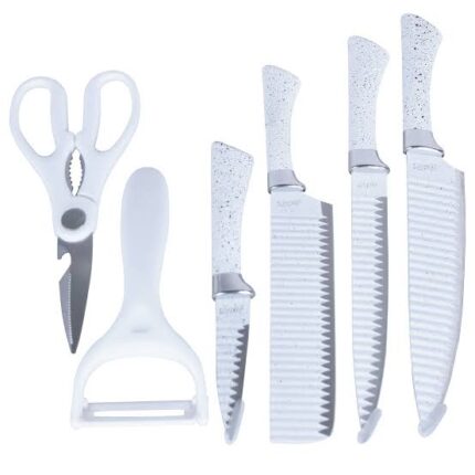 White knife set