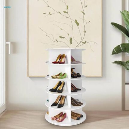 Rotating shoe rack