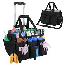 Rolling cleaning caddy bag