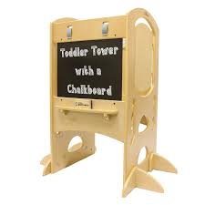 Toddler tower chalkboard
