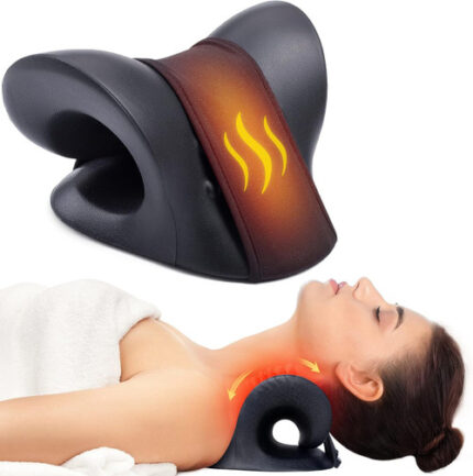 Heated neck stretcher
