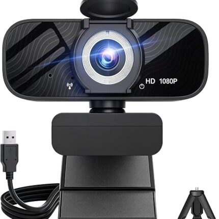 HD Pro PC Webcam, Full HD 1080p/30fps Video, Clear Audio, 120° FOV, Light Correction, Works with Microsoft Teams, Google Meet, Zoom, Mac/Laptop