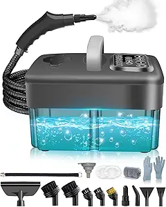 Steam Cleaner for Home - 1600ML Water Tank 15s Heat-Up Portable Steamer for Cleaning, 6 Level Adjustable, 2500W, 45PSI, 250°F Steam, Handheld Steam Cleaner for Car Detailing, Grease, Tile,Grout