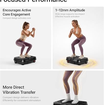Vibration Platform Machine 250-Level, Full Body Home Gym Fitness | Weight Loss Shaker with Resistance Bands, 350lbs Capacity, ABS, Smooth & Quiet, for Men Women Office