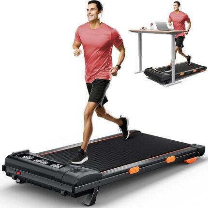 3.0HP Walking Mat with Incline Pad, 340lbs Capacity Under Desk Treadmill for Home Gym with Remote