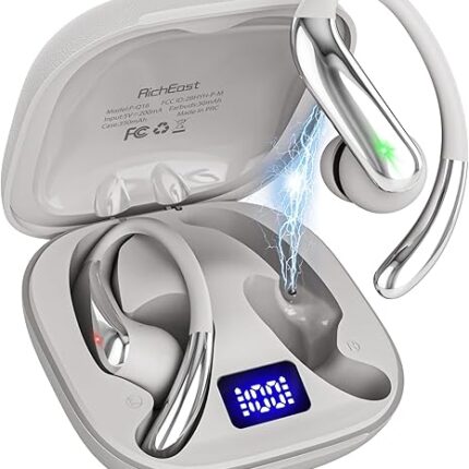 AI Translation Earbuds Real Time 50H Playtime Translator Ear Buds Audifonos Traductores Inglés Español 4-in-1 Translator Wireless Earphones for Trave/l Business/Learning Beige