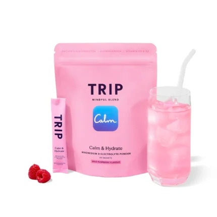TRIP Dream Powder Melatonin Magnesium Glycinate Sleep Drink, Cherry, 20ct
