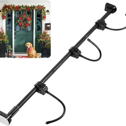 Garland Hanger for Front Door Frame, Adjustable Fits 32"-39" Doors（Small），Heavy-Duty Christmas Halloween Decoration Holder for Wreaths, Lights & More | No Screws, Drilling, Glue-Damage-Free