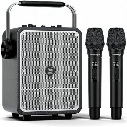 150W High-Power Karaoke Machine with 2 Wireless Microphones for Adults S200 | PA System Wireless Voice Amplifier with AI Sound Boost, Portable Bluetooth Speaker with Handheld Mics for Events, Outdoor