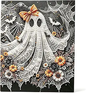 Halloween Diamond Art Cute Ghost 3D Halloween Pearl Art Kit DIY 16 * 12 in | Wall Decor Painting for Beginners,Seasonal Party Activity & Handmade Gift