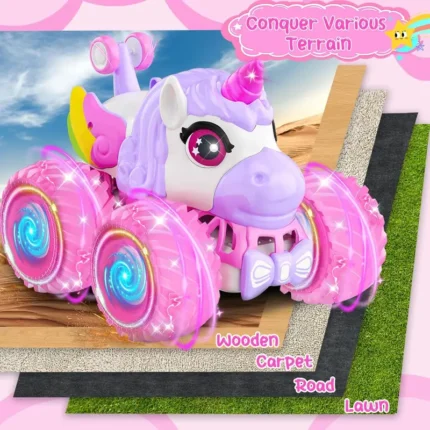 3 Pack Monster Truck Toys for 3 4 5 6 Year Old Girl, Unicorn Toys Car