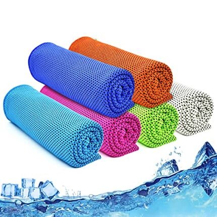 MENOLY 10 Pack Cooling Towels, Cooling Towels for Neck and Face, Sweat Microfiber Towel Soft Breathable Towel for Gym, Yoga, Camping, Running, Fitness