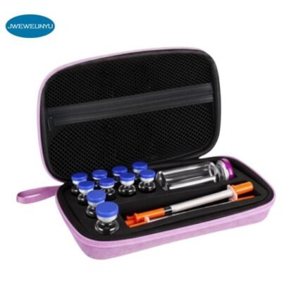 Peptide Case for Fridge Travel: with Reusable Ice Pack TSA Approved TSA Approved